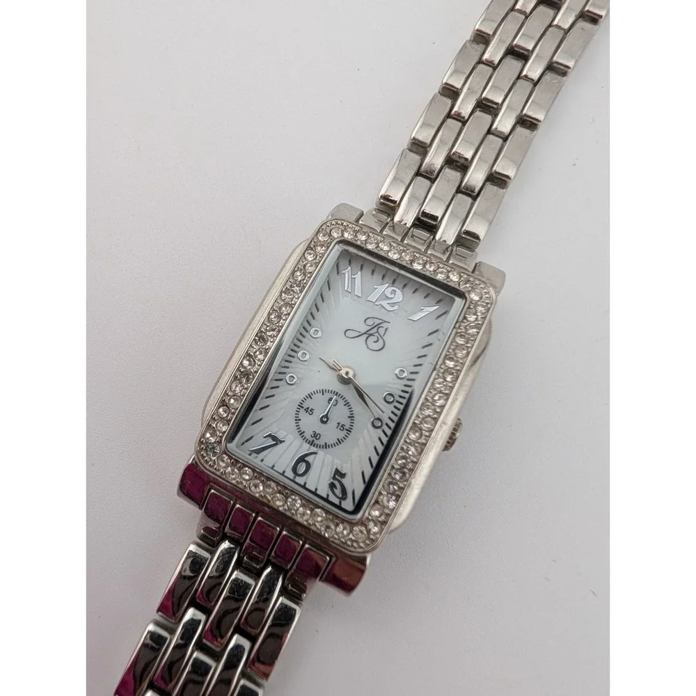 Jaclyn Smith Tank Watch Women 25mm‎ Case MOP Dial 7.5